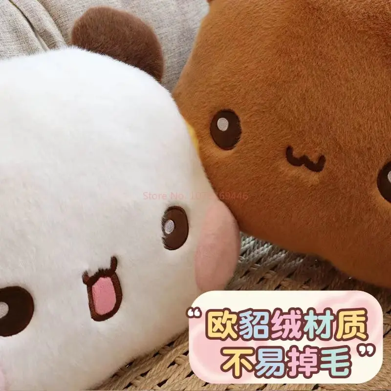 Panda original bubu e yier cabeça grande boneca de pelúcia bonito dos desenhos animados panda bubu e dudu kawaii travesseiro brinquedo de pelúcia presente de casal