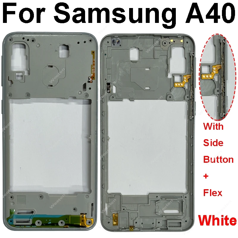 Middle Frame Housing Case For Samsung Galaxy A20 A30 A40 A50 Middle Frame Bezel Middle Plate Repair Parts