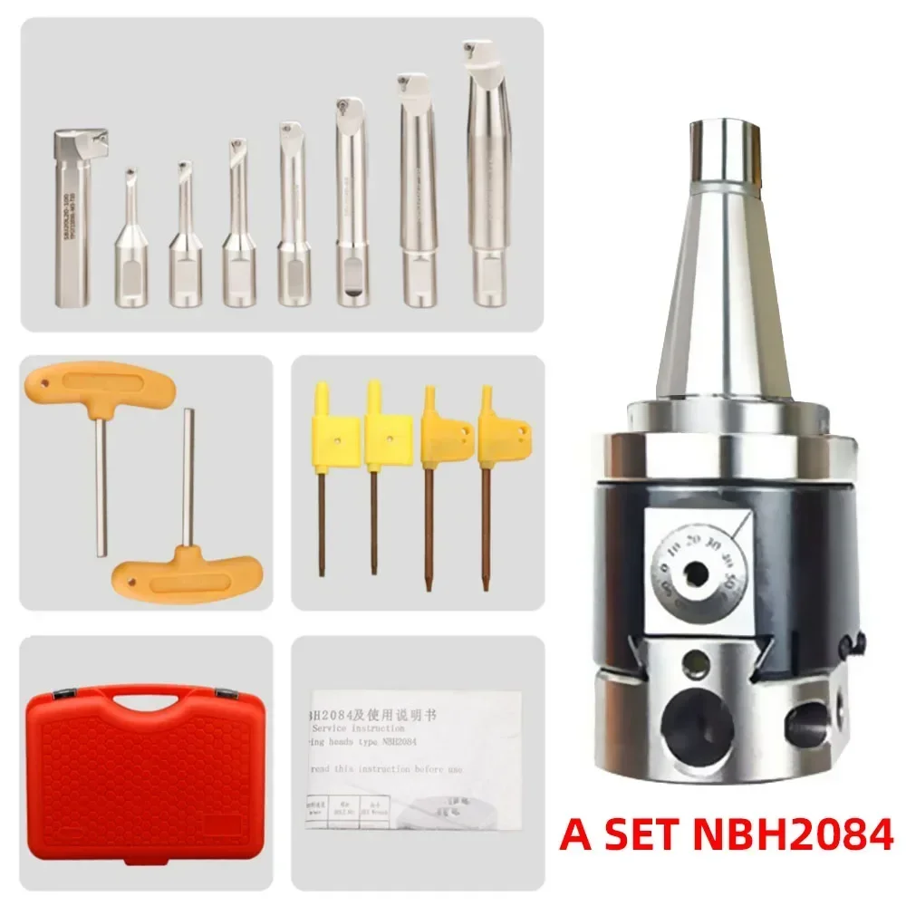 NBH2084 NBJ16 Boring Tool Suit Fine Boring Head BT30 BT40 BT50 NT30 NT40 R8 MTA MTB SK30 SK40 Tool Holder 8 Bar Boring Tool Set