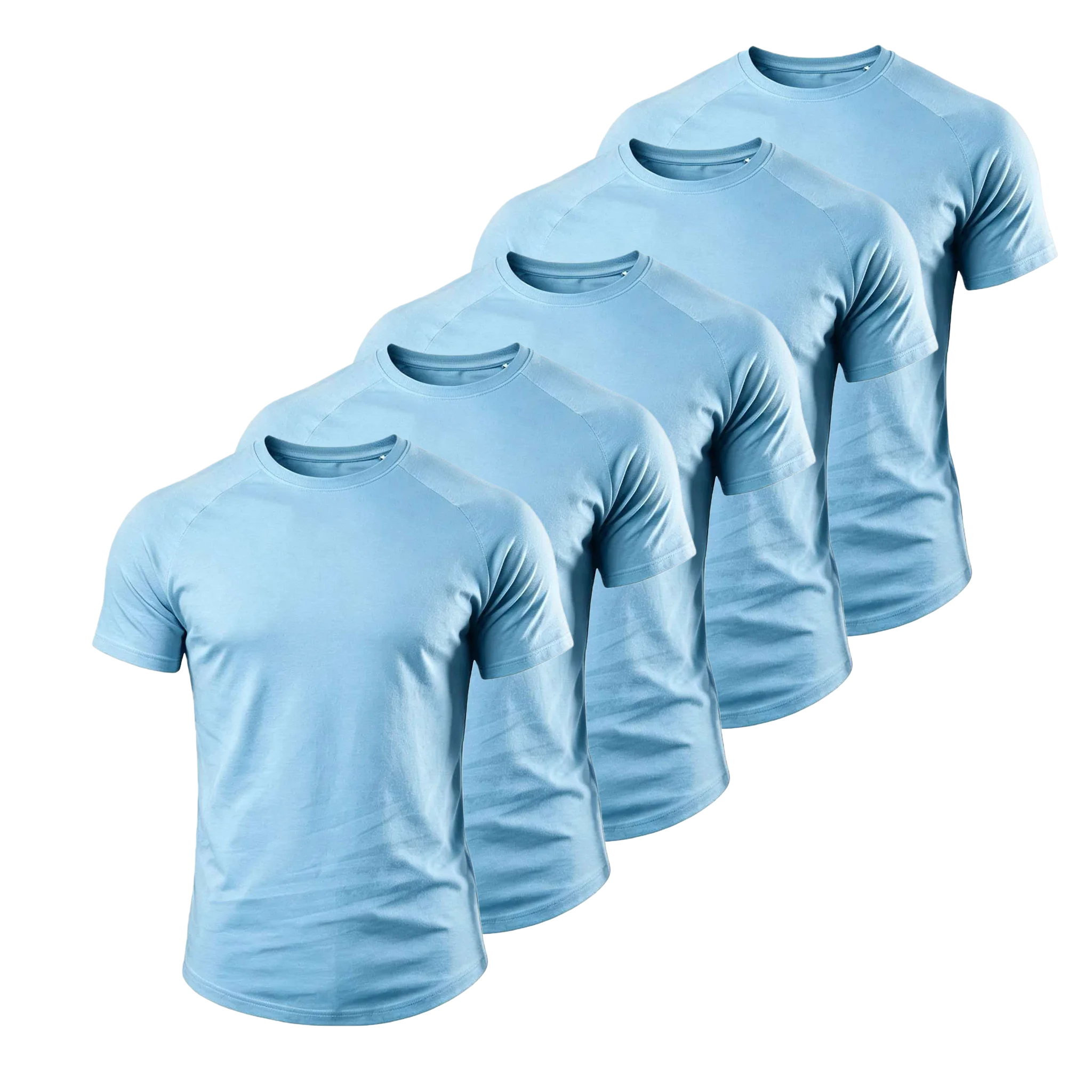 5er-Pack Herren Baumwoll-Spandex T-Shirts, hochelastische Sportoberteile, lässige Fitness-Workout-Shirts mit kurzen Ärmeln für den täglichen Gebrauch – Detail 10