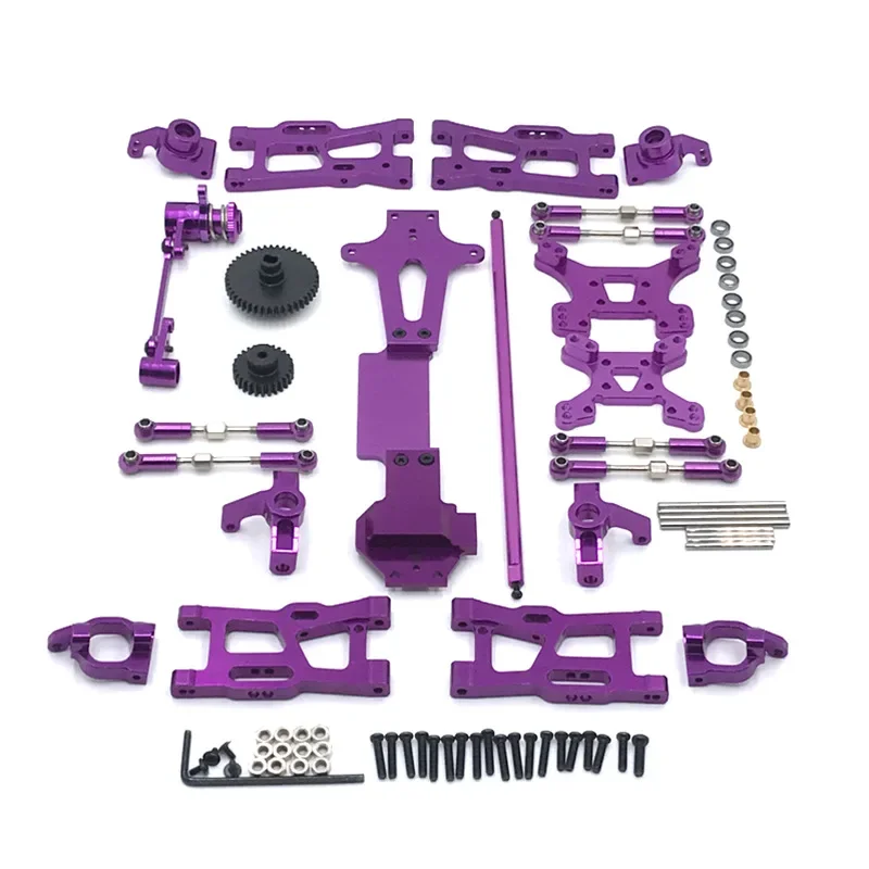 Wltoys 144001 Metal Upgrade Parts Kits Swing Arm Link Rod Steering Block for Wltoys 144001 144002 144010 1/14 RC Car Accessories