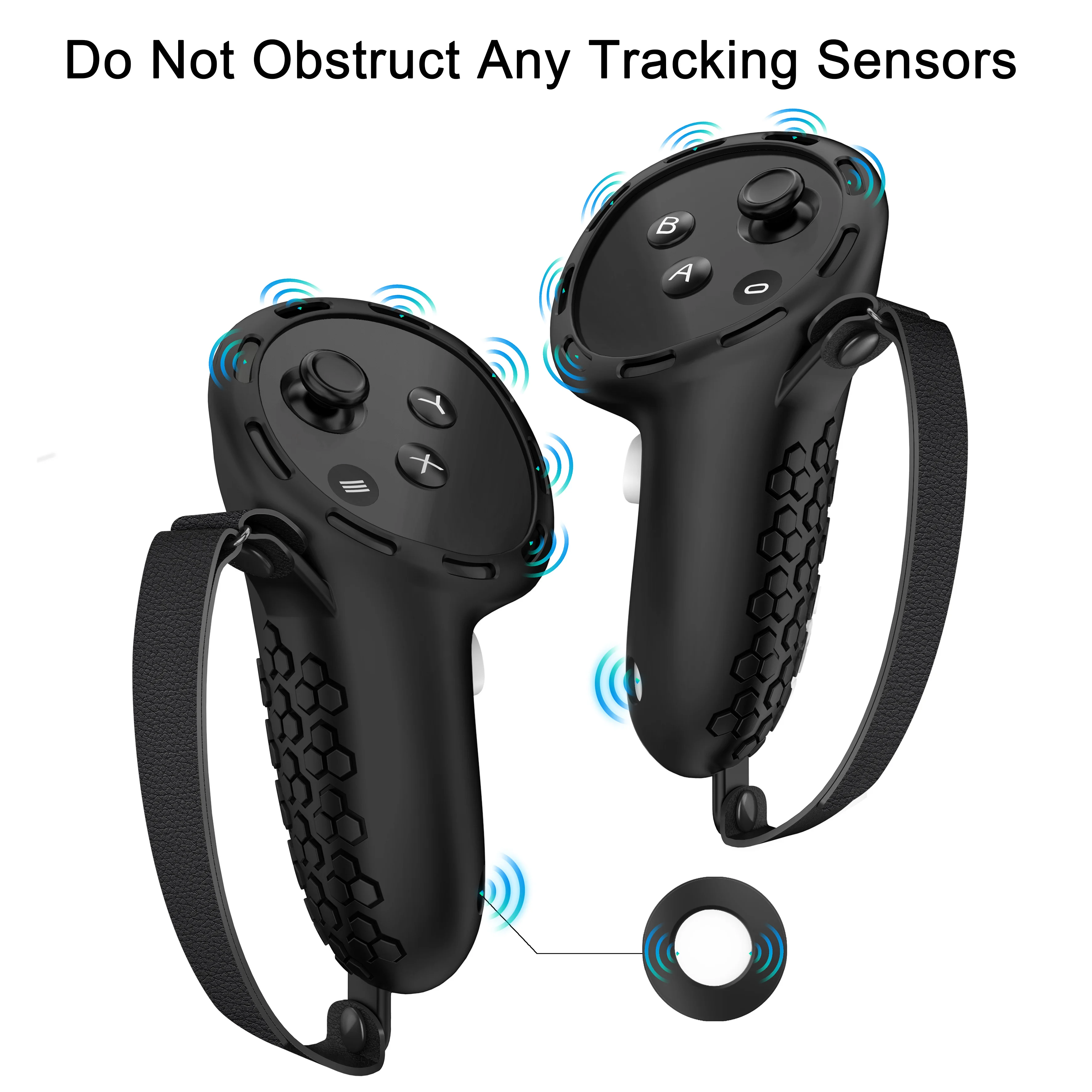 Applies to Meta/Oculus Quest 3s controller handle protective case with adjustable knuckle strap, with Meta Quest 3s accessory