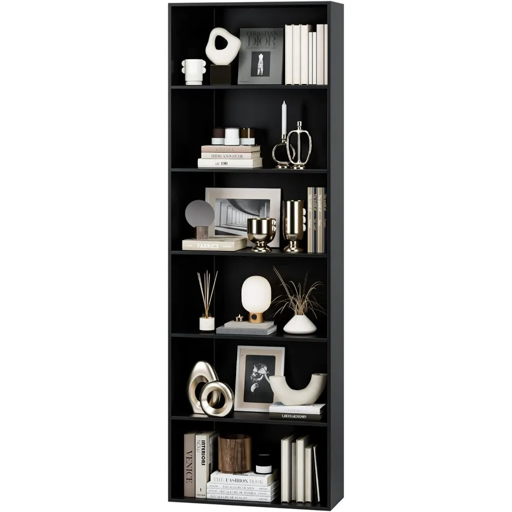 

Open Bookcase and Bookshelf, Freestanding Display Storage Shelves Tall Bookcase for Bedroom, Living Room