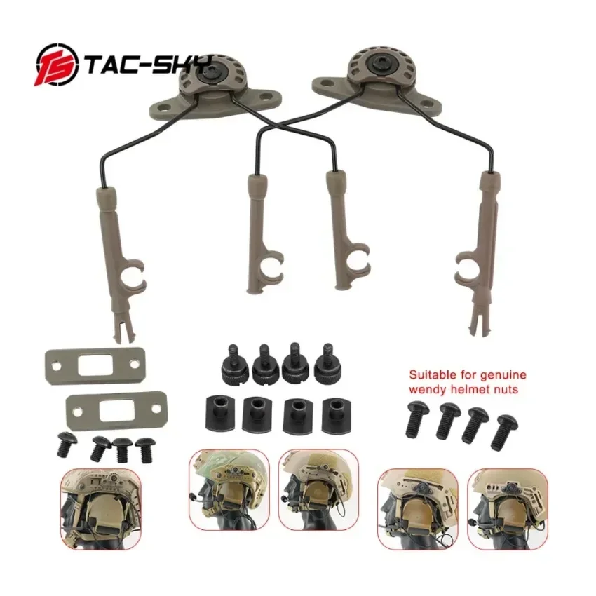 TS TAC-SKY Military Headset Adapter ARC Rail Braket for Comtac 3 Headphone & Fast ARC/M-Lok/Team-Wendy2.0 Rail Helmets