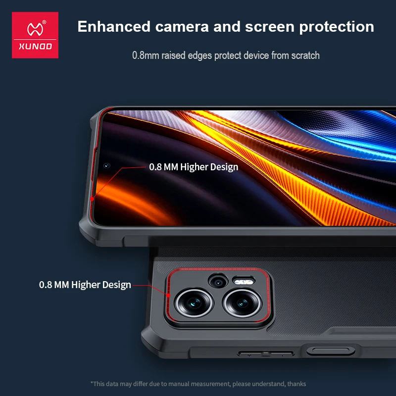 Xundd para POCO X4 GT Funda para Redmi Note 11T 11T Pro Plus 12T Pro Airbag carcasa trasera a prueba de golpes Funda transparente para teléfono