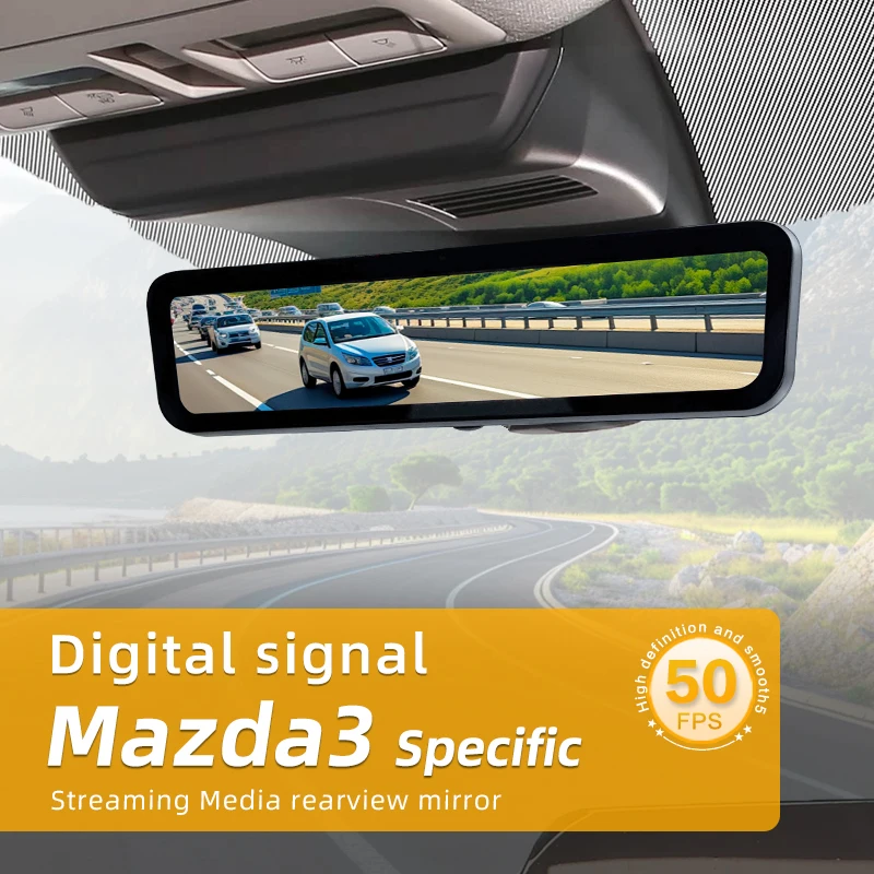SINJET For Mazda3 Axela Night Vision HighDefinition Camera 9.2inch Touch Screen Streaming Media Digital rearview mirror Dash cam