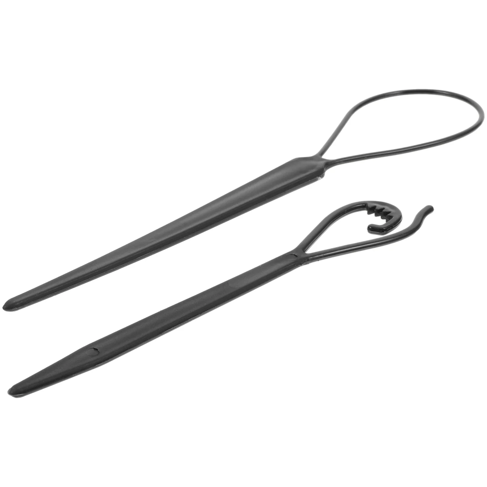 

2Pcs Hair Braiding Tools Needle Accessories Women Adult Black Styling Tool Hair Loop Pull Through Acrylic Material Versatile