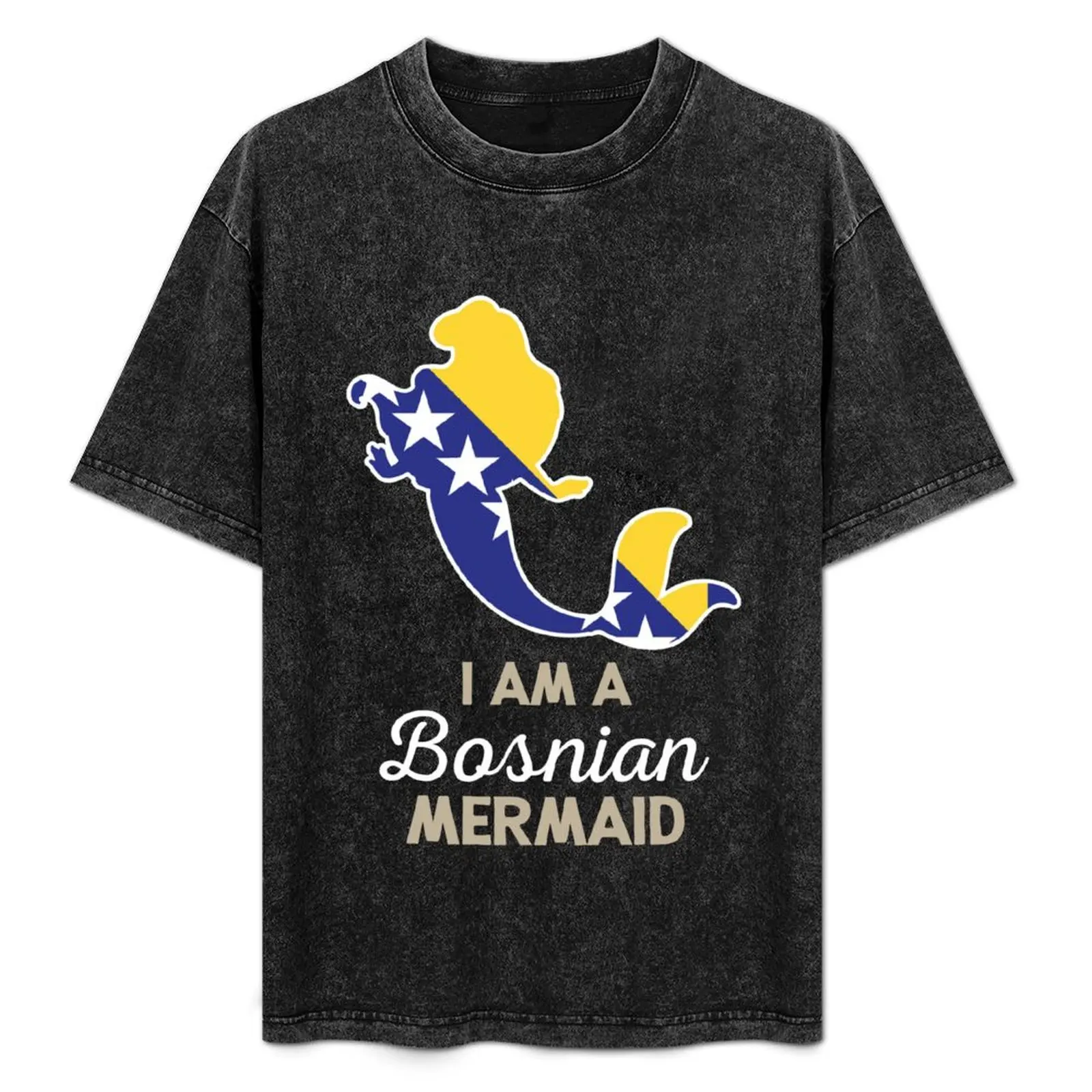 Bosnia Flag Bosnian Mermaid T-Shirt anime tshirt sports fans workout shirts for men