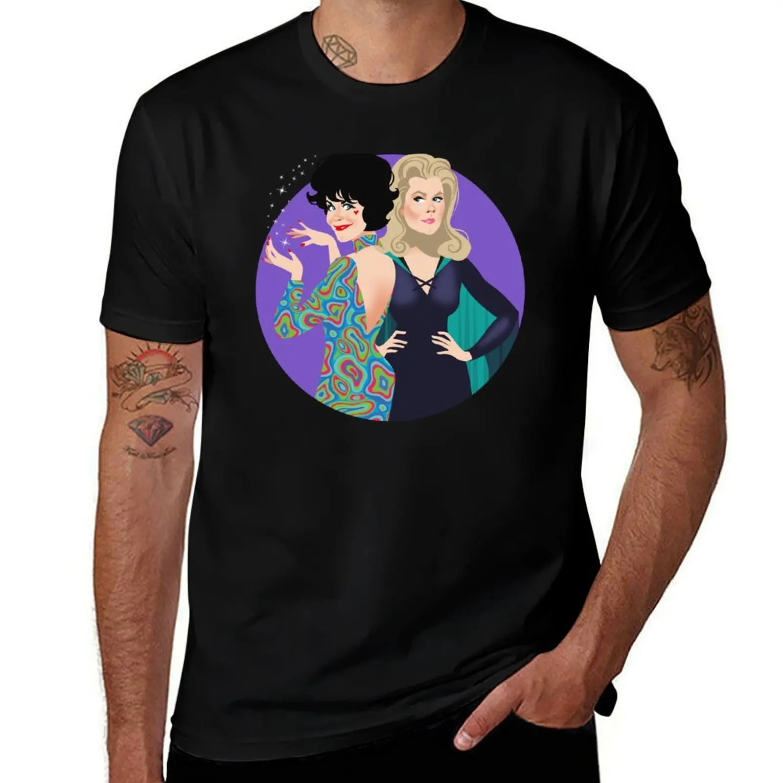 Bewitching Cousins T-Shirt Fashion Pattern Printed Tee Shirt T-Shirt