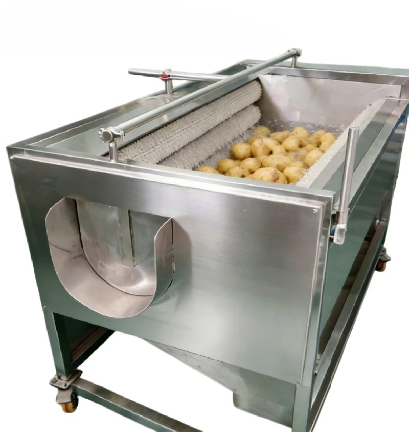 Automatic potato cleaning and peeling production line, processing capacity 1-2 tons/hour