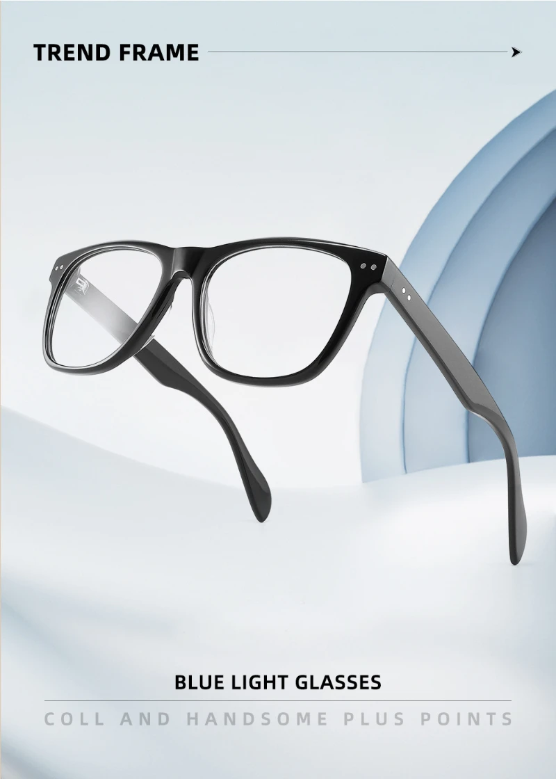 BEMORE Square Prescription Glasses For Men Acetate Photochromic Anti Blue Light Bifocal Reading Optical Grade Frame Eyeglasses