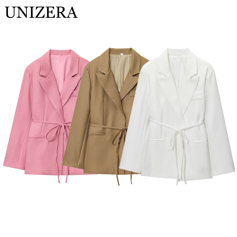 

Autumn new women's clothing European and American style fashionable versatile simple long sleeved linen blend suit jacket