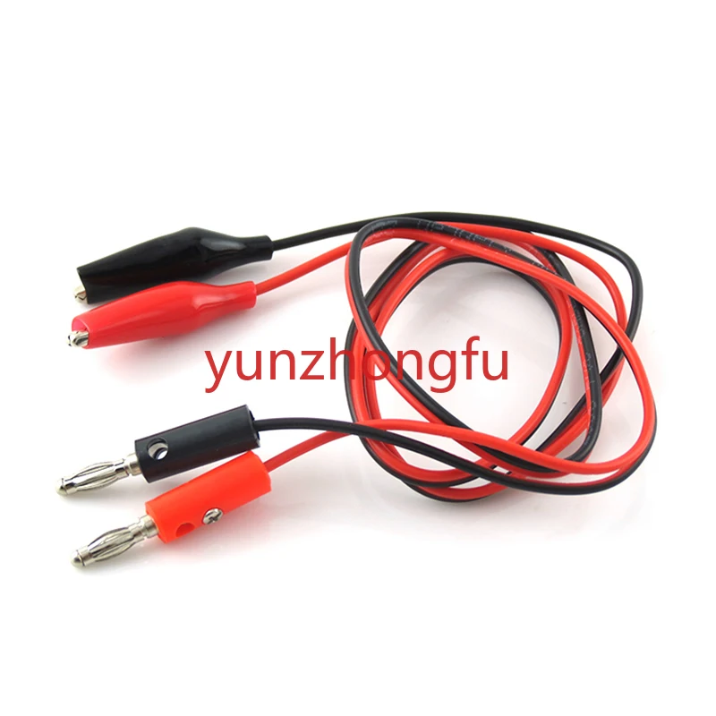 DC power test cable, red and black clip , 5A output cable, 10A pure copper , with alligator clip banana plug.