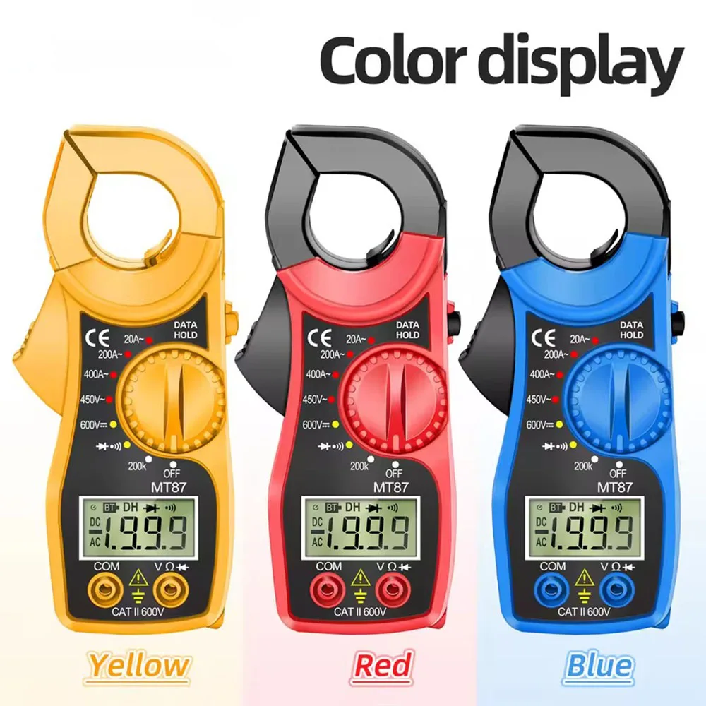 

MT87 цифровой мультиметр с зажимами, 1999 отсчетов, усилитель переменного тока, вольтиметр NCV, инструменты для тестирования Ом, профессиональная высокая точность