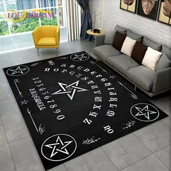 Ouija Tarot Witchcraft Gothic Area Rug,Carpet Rug for Living Room Bedroom Sofa Doormat Decoration,Kids Play Non-slip Floor Mat