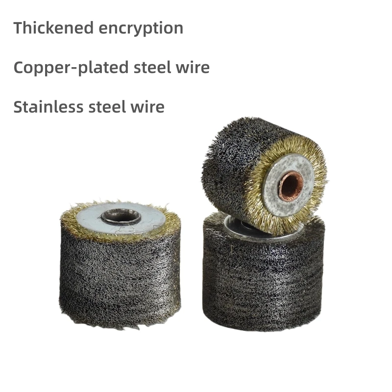 Paint Sripping Wheel Copper-plated Steel Wire Wheel Paint Stripping Wheel 36*30*9 Holes 0.15 Stainless Steel Wire Deburring