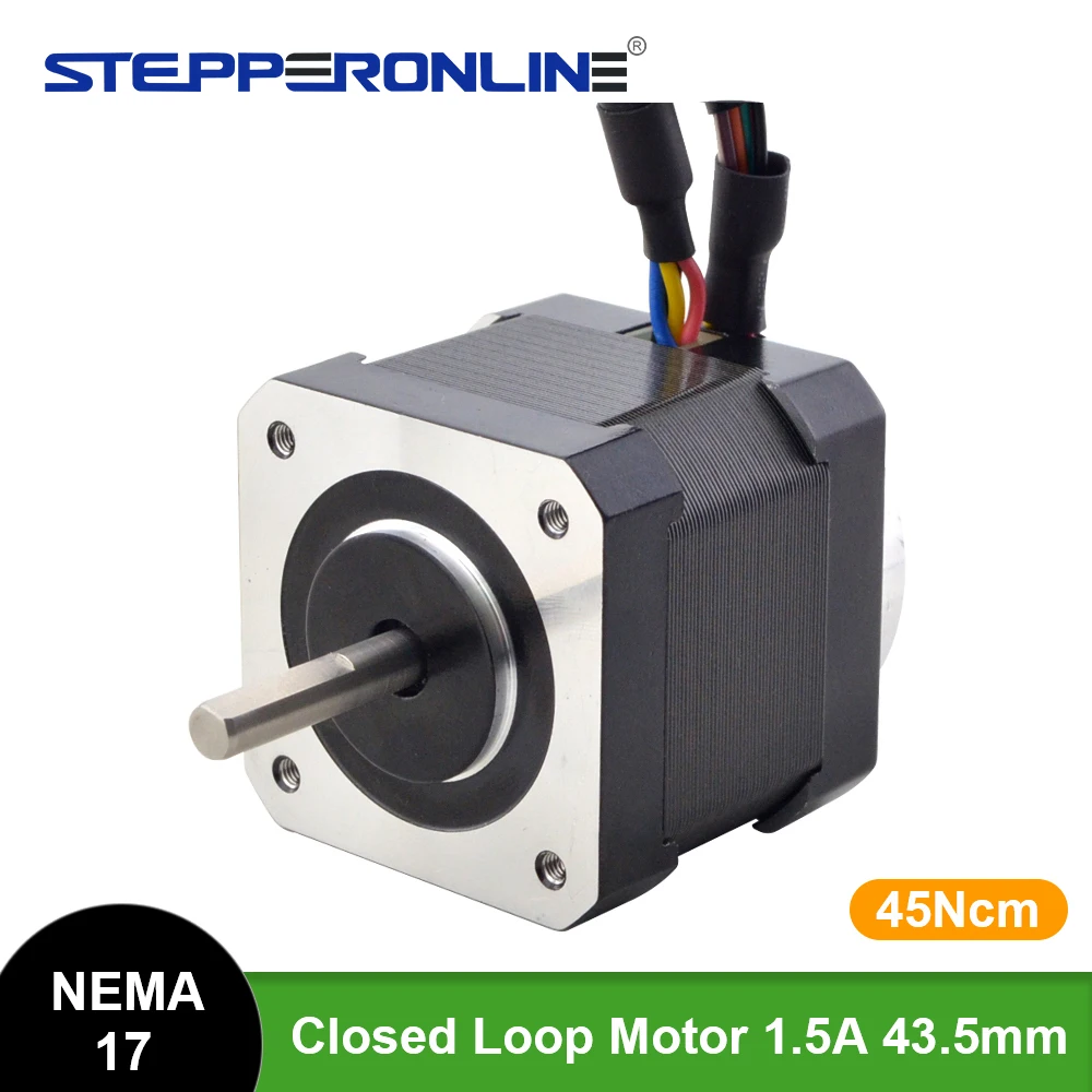 STEPPERONLINE Nema 17 Silnik krokowy z zamkniętą pętlą 45Ncm 1,5A z enkoderem magnetycznym Silnik serwo z wałem 5mm Silnik krokowy z zamkniętą pętlą