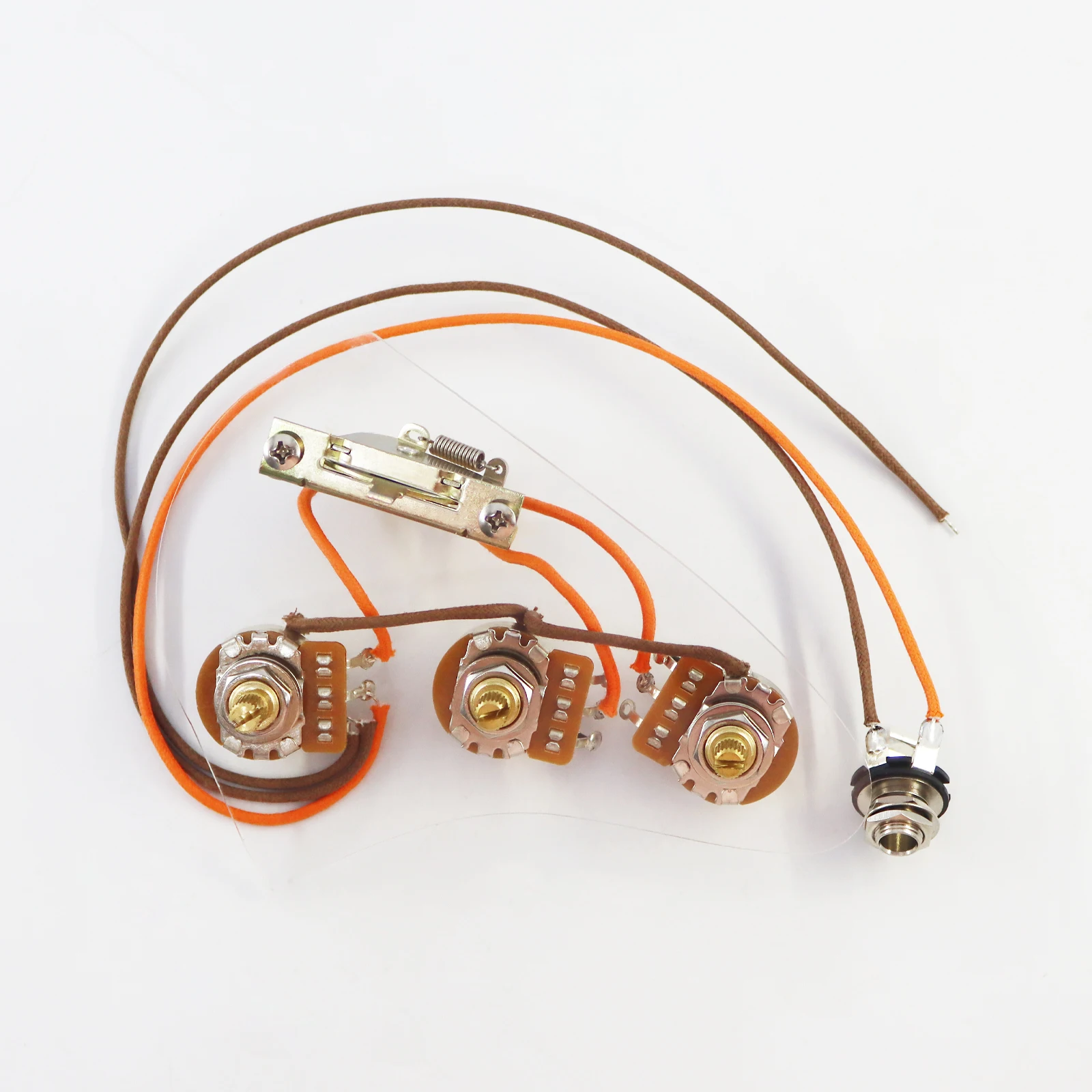 مجموعة أسلاك قياسية للجيتار الكهربائي HSS ترقية مجموعة أسلاك DIY للجيتار الكهربائي ST/SQ HSS، مع حجم واحد/2 نغمة 5 سرعات ميكانيكية #1