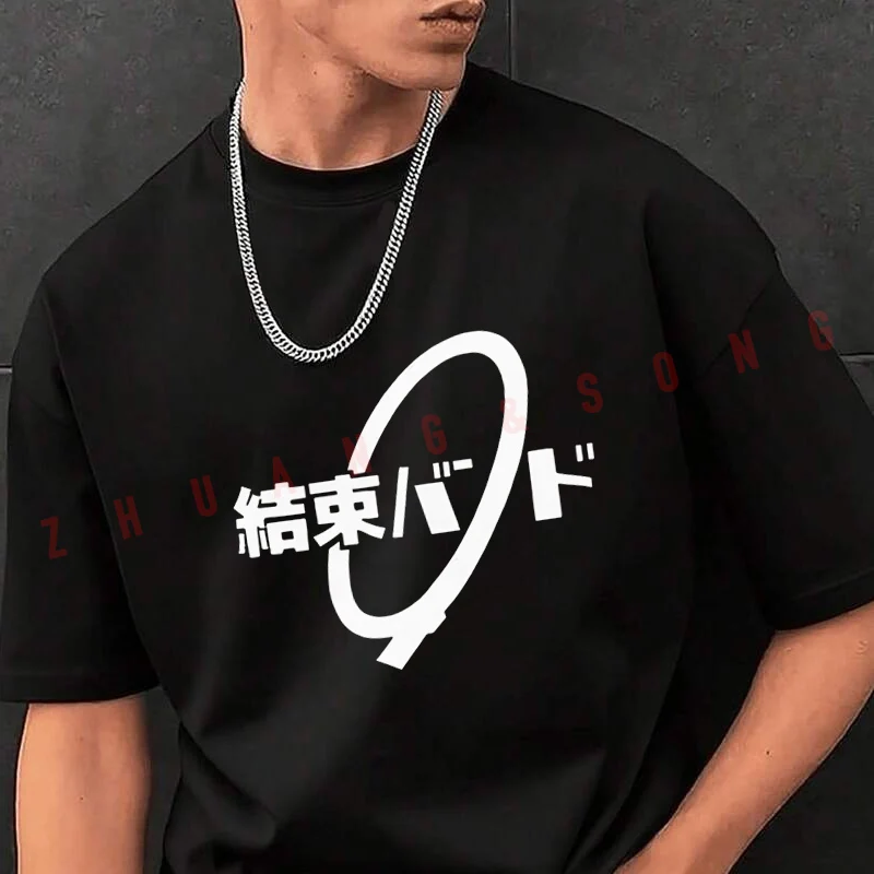 

Moto Unisex Anime Cos BOCCHI THE ROCK Hitori Gotoh Ljichi Nijika T-shirt Casual Trendy Tshirts for Summer Short Sleeve Tops Tee