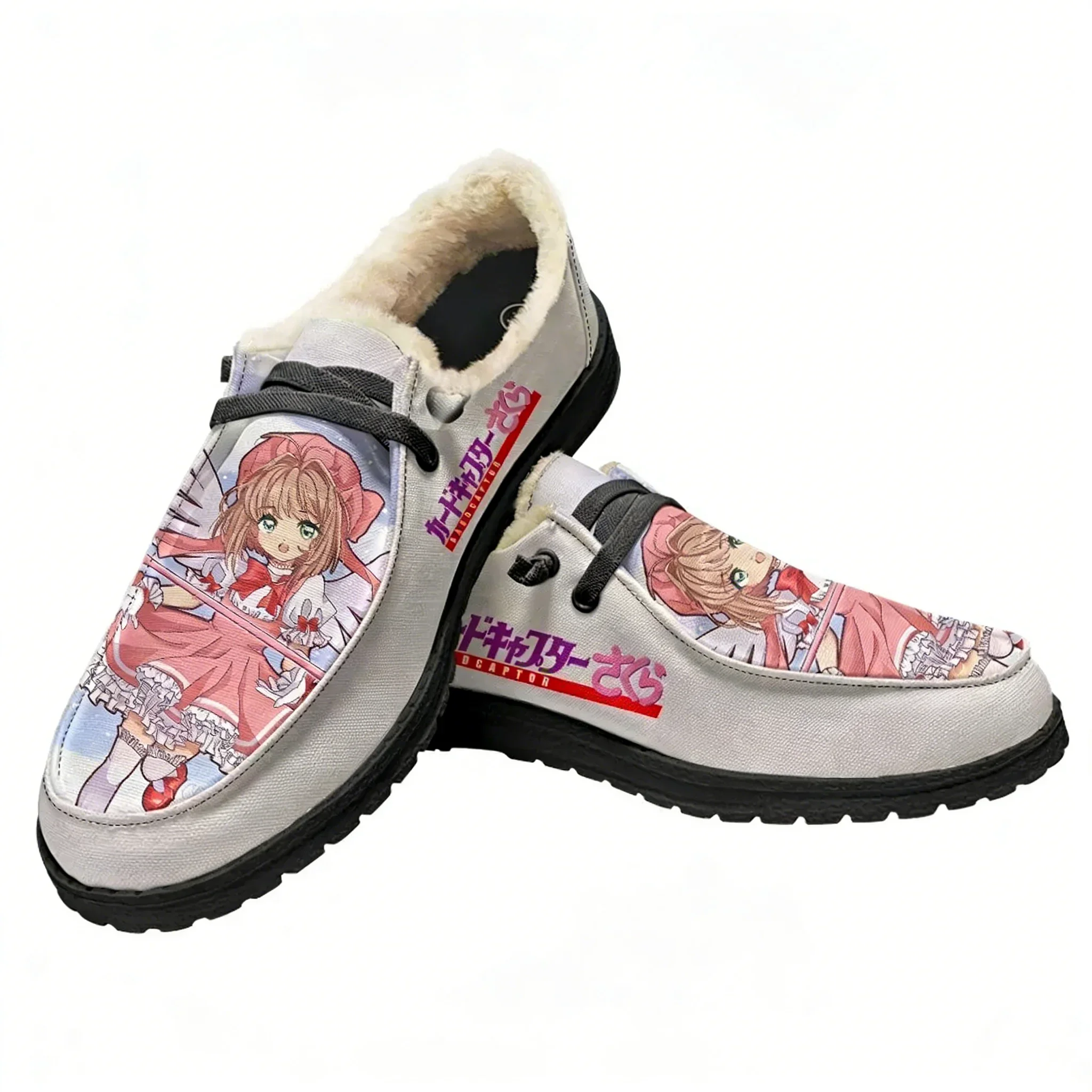 

Повседневная обувь Cardcaptor Sakura, плюшевая обувь на плоской подошве, мужская и женская дышащая повседневная легкая обувь для улицы, обувь для пар, изготовленная на заказ