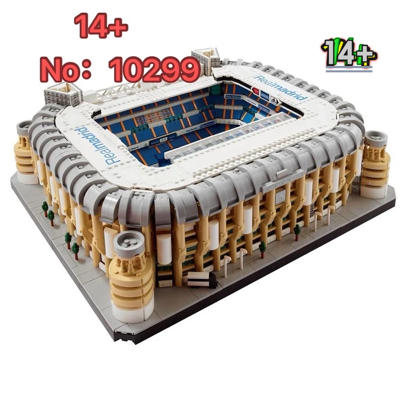 

Набор для сборки стадиона «Сантьяго-Бернабеу» Disney 2026, модель 10299, реплика футбольного достопримечательного объекта, подарок для фанатов и праздничных мероприятий