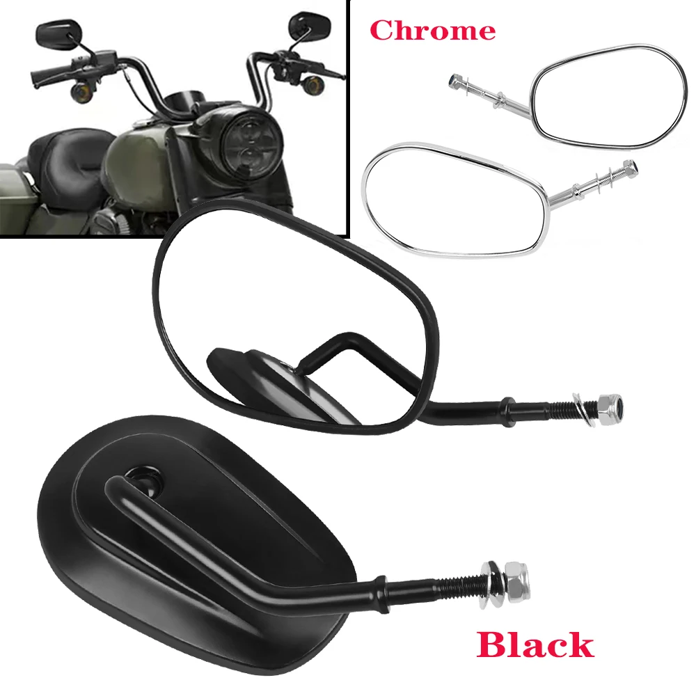 Compatible With Harley Dyna Electra Glide Fatboy Iron Road Glide Sportster XL883 1200 X48 1340cc Softail Rearview Side Mirrors