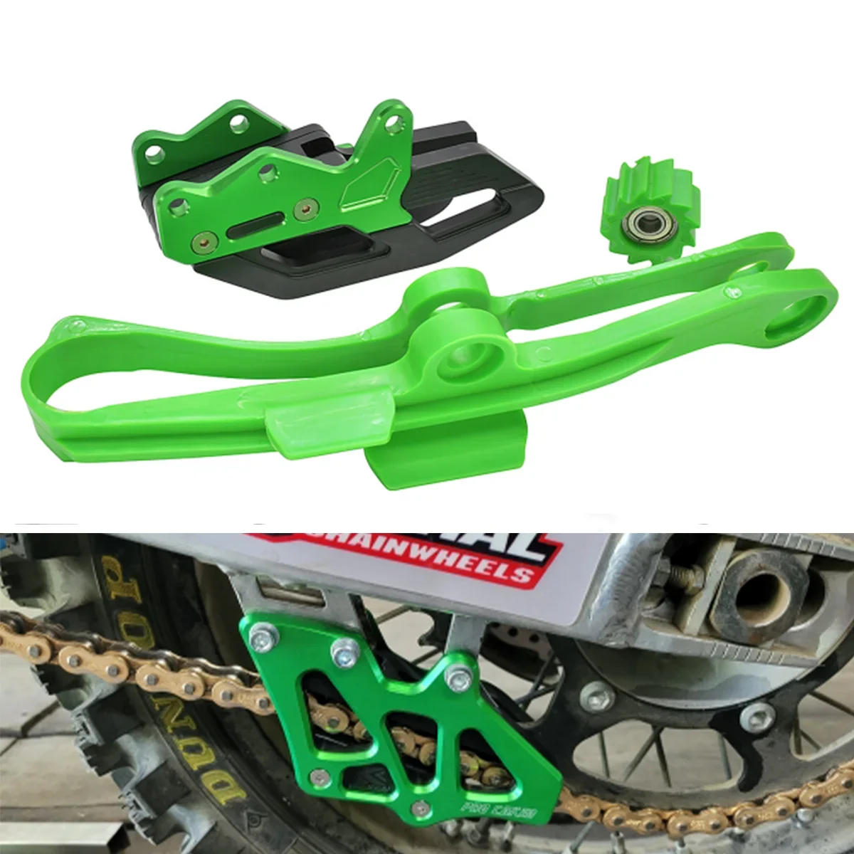 

For Kawasaki 250F 450F Motorcycle CNC Chain Swingarm Guide Slider Roller Guard KX250F KX450F KXF 250 450 KLX450 2009-2020