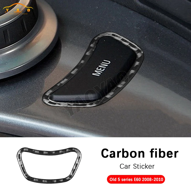 

Carbon Fiber For BMW 5 Series E60 2008-2010 Car Multimedia Menu Page Buttons Trim Frame Cover Sticker