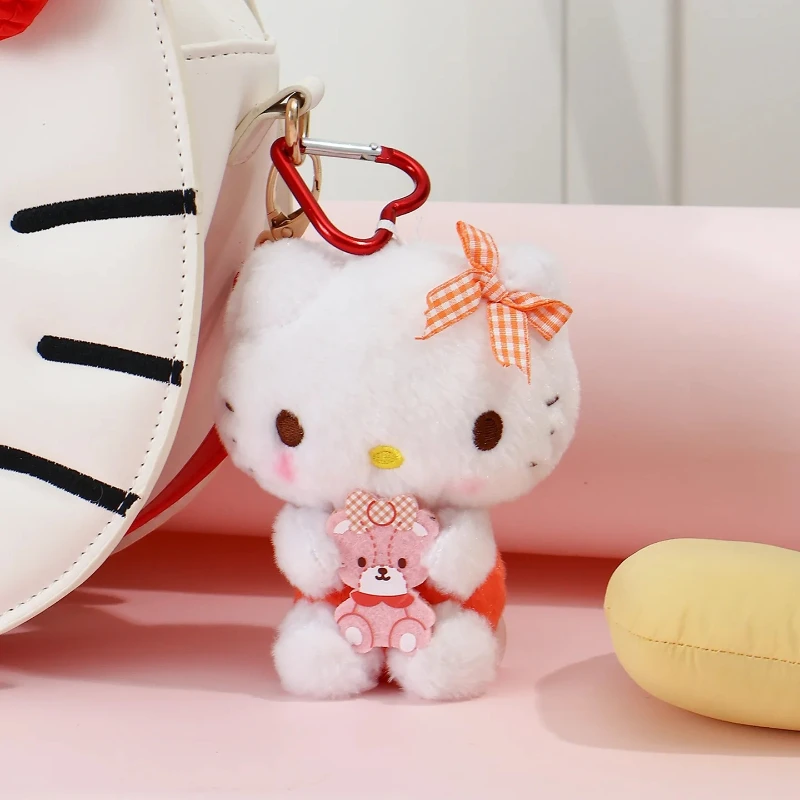 Cartoon:Sanrio,HelloKitty,Kuromi,Melody,Patchi Dog,Big Ears Dog Plush Toy Pendant Keychain,Crossbody Bag Accessory,Birthday Gift view 4