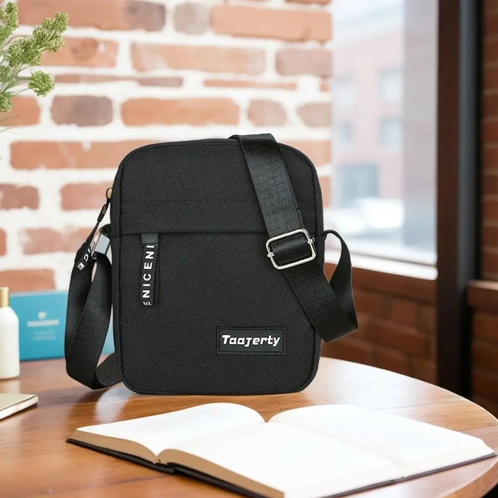 

Fashion Oxford cloth Men Shoulder Bag Lightweight and portable Durable Mini Black Mobile Phone Bag Waist Pack