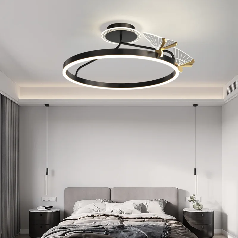 Modern Round LED Chandelier Butterfly Dragonfly Foyer Hotel Room Pendant Lamp Restaurant Children's room Lighting Dropshipping