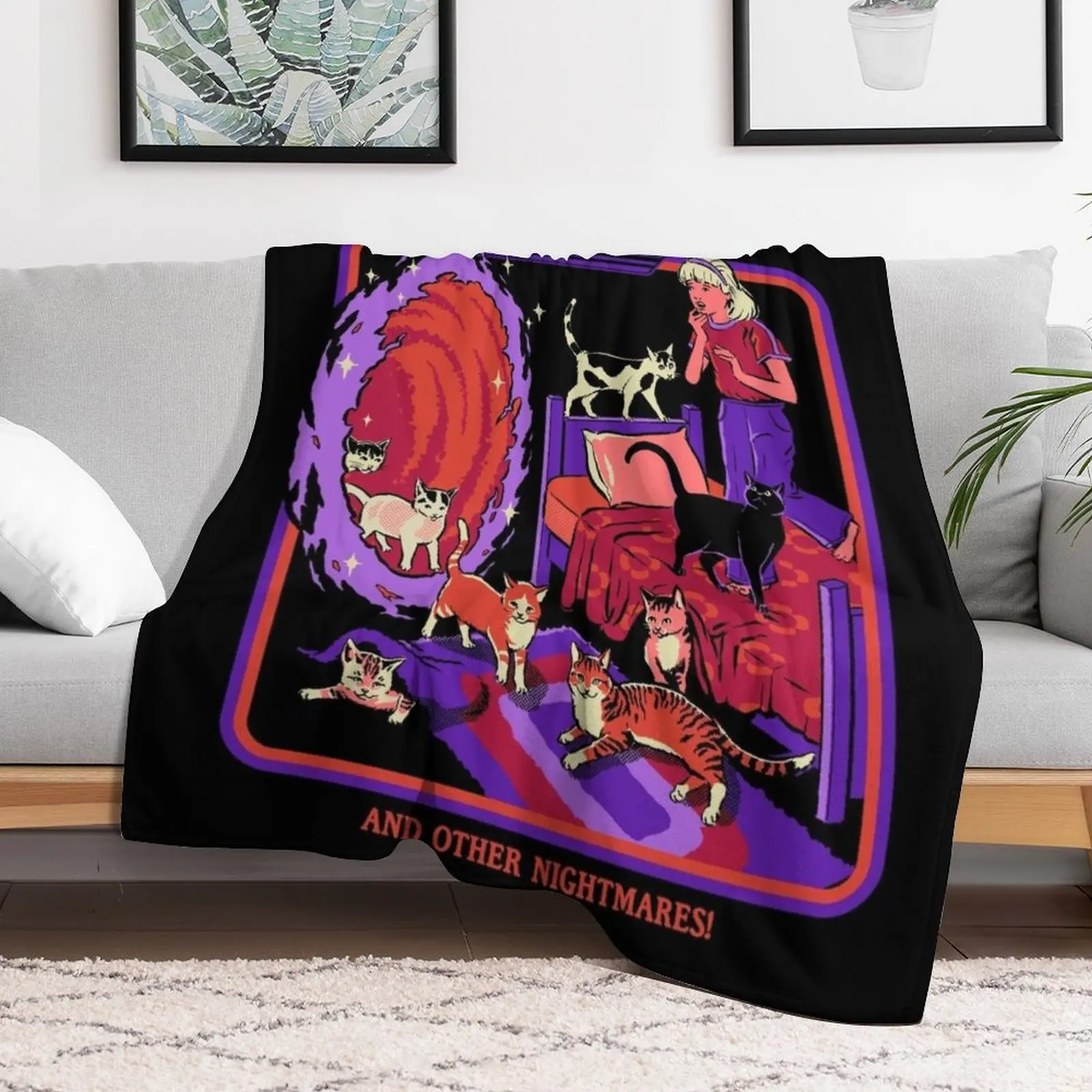 

The Cat Dimension Throw Blanket bed plaid Hairy Cute Blankets