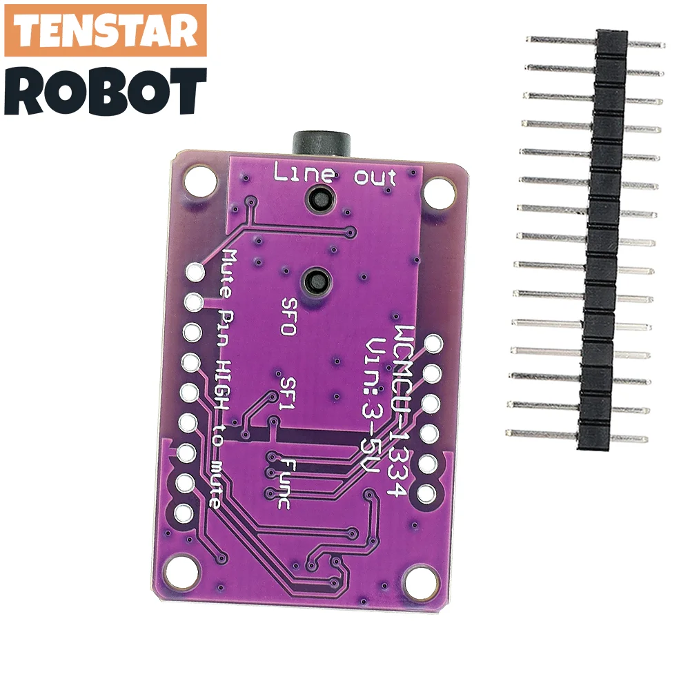 TENSTAR UDA1334A DAC Module UDA1334 I2S DAC Audio Stereo Decoder Module Board For Raspberry Pi