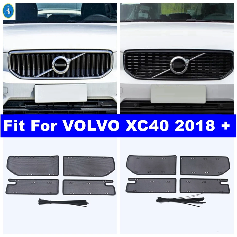 

Plastic Auto Front Grille Insert Net Insect Screening Mesh Cover Trim Protection For VOLVO XC40 2018 - 2024 Interior Accessories