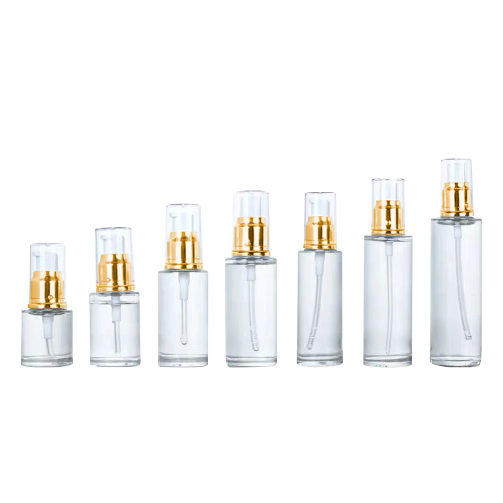 

3Pcs 40Ml Golden White Empty Press Bottles Stylish Safe Pressure-Resilient Portable Essential Oil Travel Containers