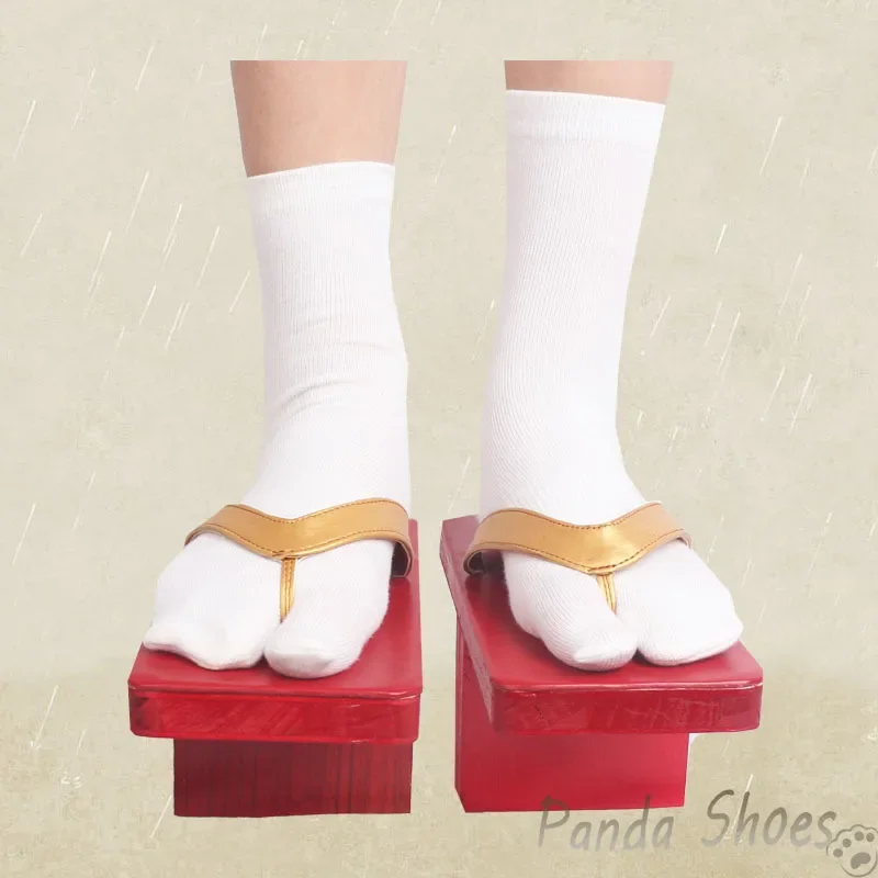 Genshinimpact Kujou Sara Cosplay Shoes Anime Game Cos Clogs Red Boots Kujou Sara Cosplay Costume Prop Shoes for Halloween Party