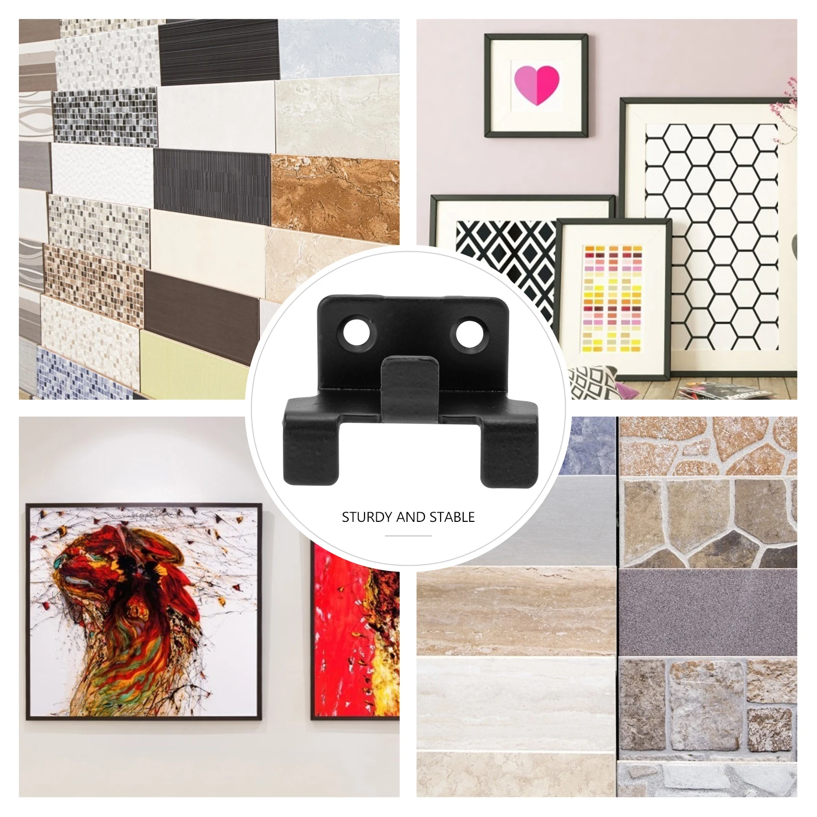 

Кронштейн для крепления плитки на стену, 8 шт., железный, для керамической и мраморной плитки, сверхпрочный крючок, настенный органайзер