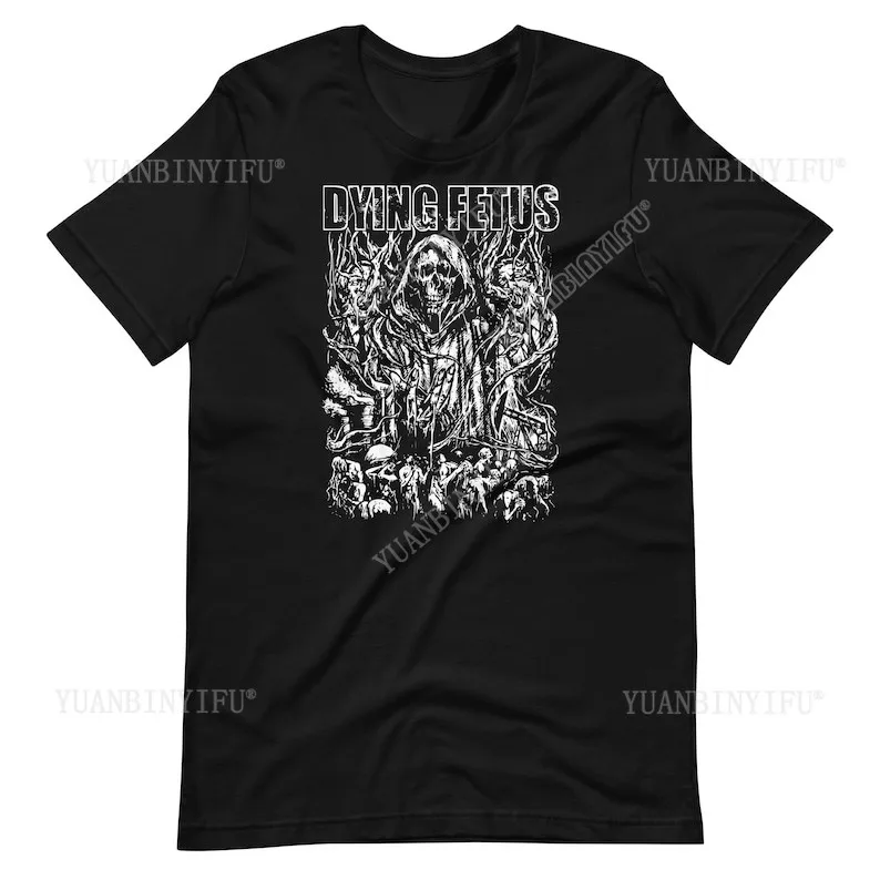 تي شيرت Dying Fetus Premium Brutal Death Metal Merch Fashion، Gothic Death Thrashing Melodic New Metal Band، قطن قصير الأكمام #1