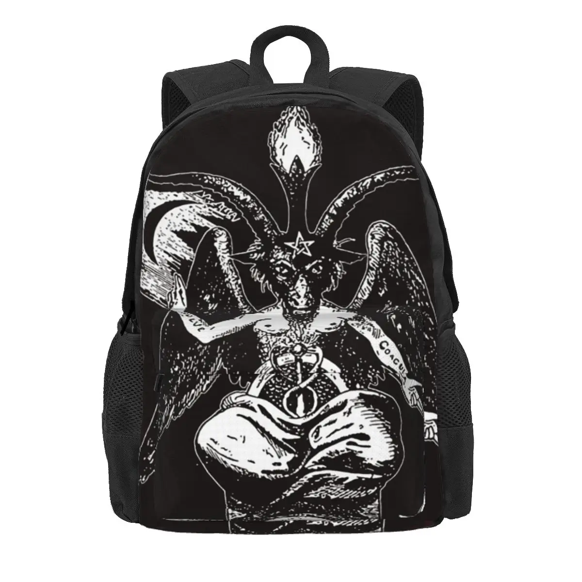 

Baphomet Goat Satan Devil Goth Backpack Daypack Large Capacity Children BookBag School Bag Shoulder Bags for Men Women