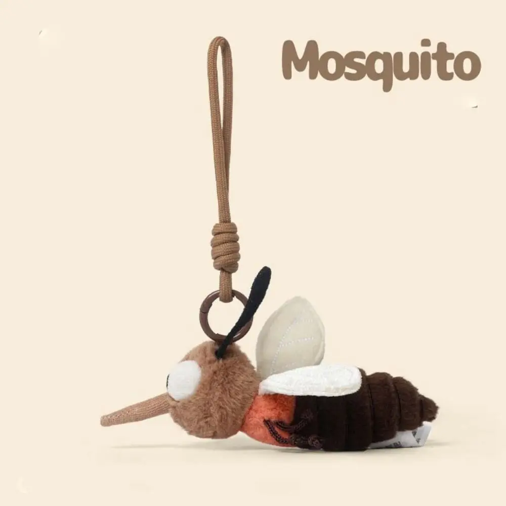 

Lovely Stuffed Animal Mosquito Pendant Funny Insect Cartoon Mosquito Insect 14cm Stuffed Mosquito Keychain Halloween Gift