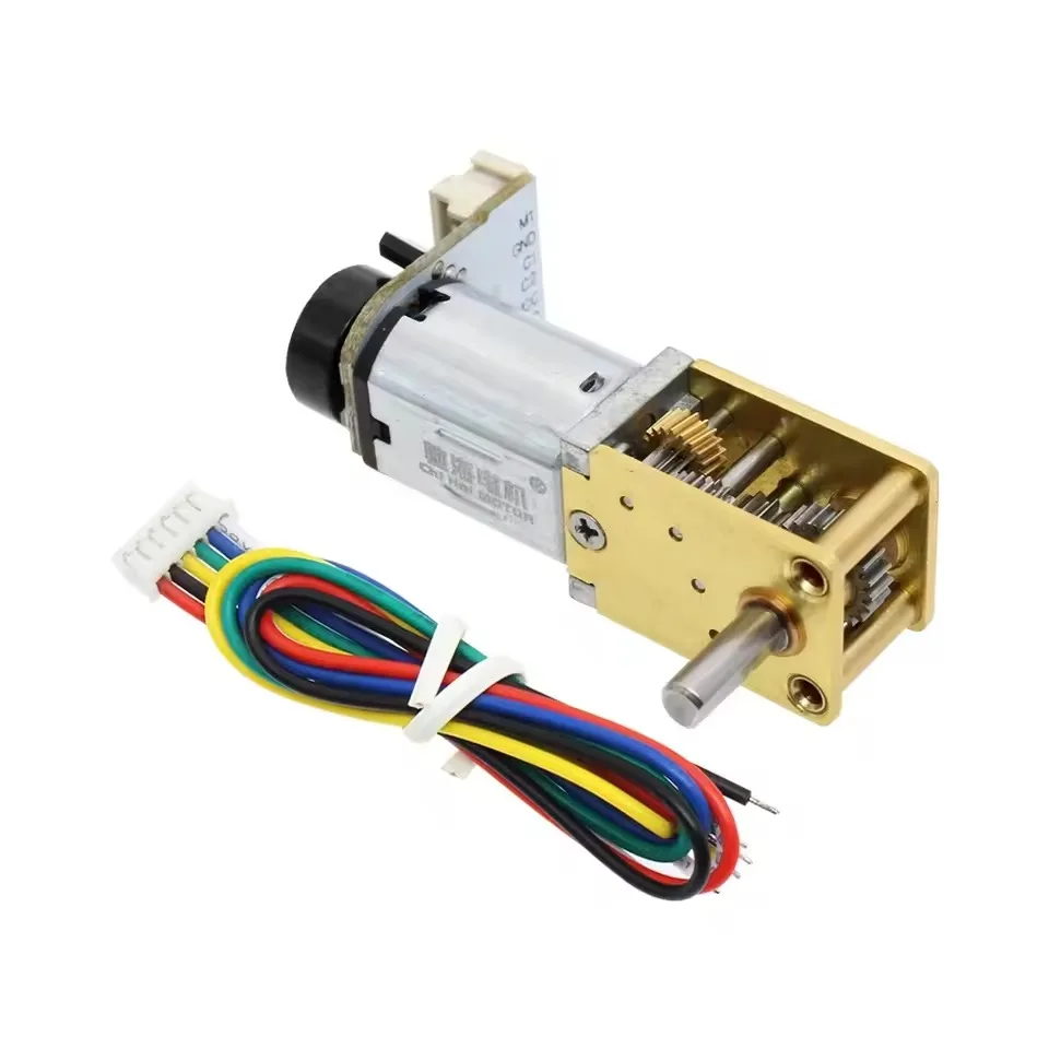 GW12-N20 Encoder ABHL DC 3V6V12V Micro Gear Motor Low Speed Electric Mini Reducer Worm Gear Motor