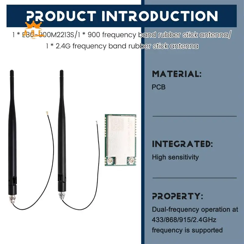 

A08E-EBYTE Двухдиапазонный беспроводной модуль Lora 433/868/915/2,4G SMD TCXO, SPI RF Stamp от EBYTE