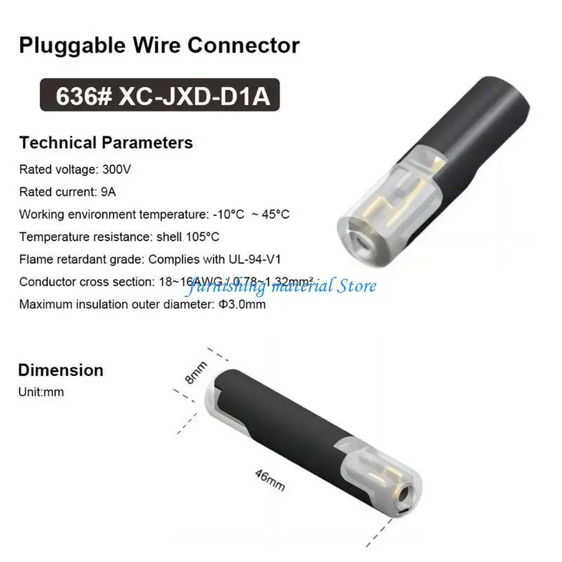 Y5GD 10Pcs Single Wire Plug-in Connector with Locking Buckle For Easy Installation
