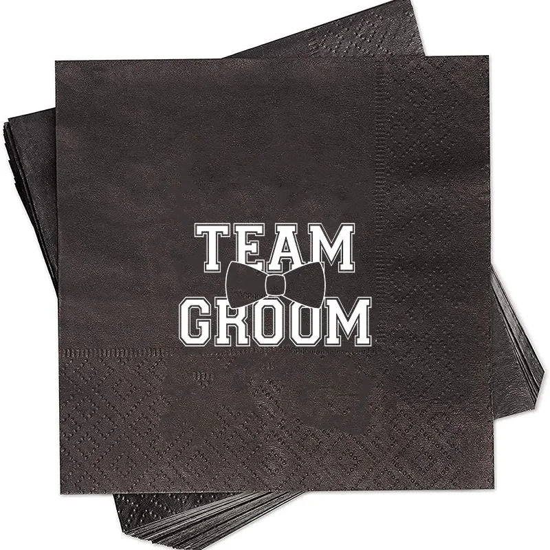 20pcs team groom Napkins Groom to be Groomsman Wedding engagement bachelor party brunch dinner Table place setting decoration