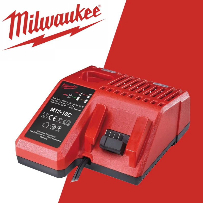 

Milwaukee M12-18C M18™И M12™Многонапряжение Двойная зарядка пылезащитный удобный стиль зарядное устройство электроинструмент аксессуары