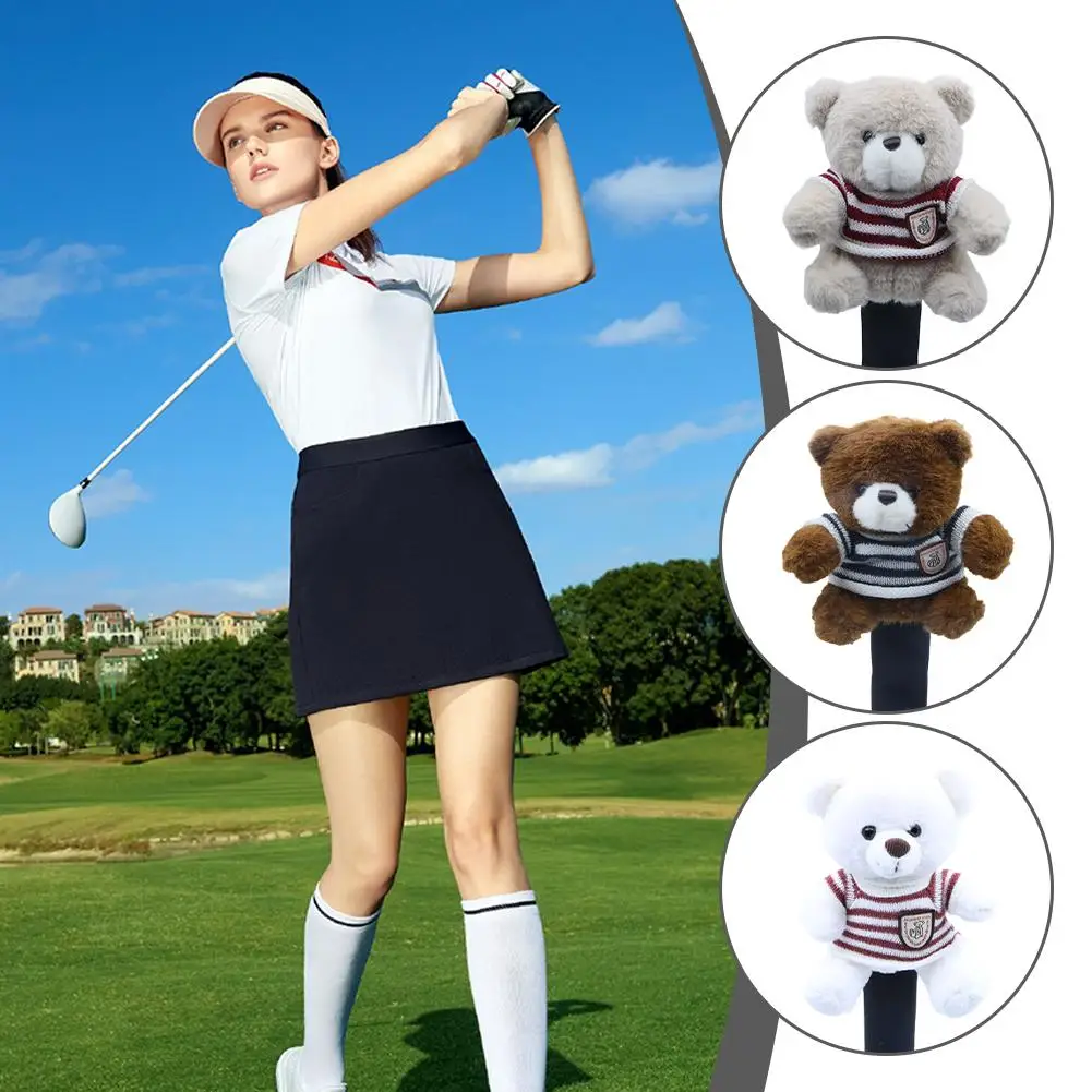 

Головной убор с милым медведем для водителя, гибридный универсальный защитный рукав, милый защитный чехол от царапин, чехол для гольф-клуба, подарок