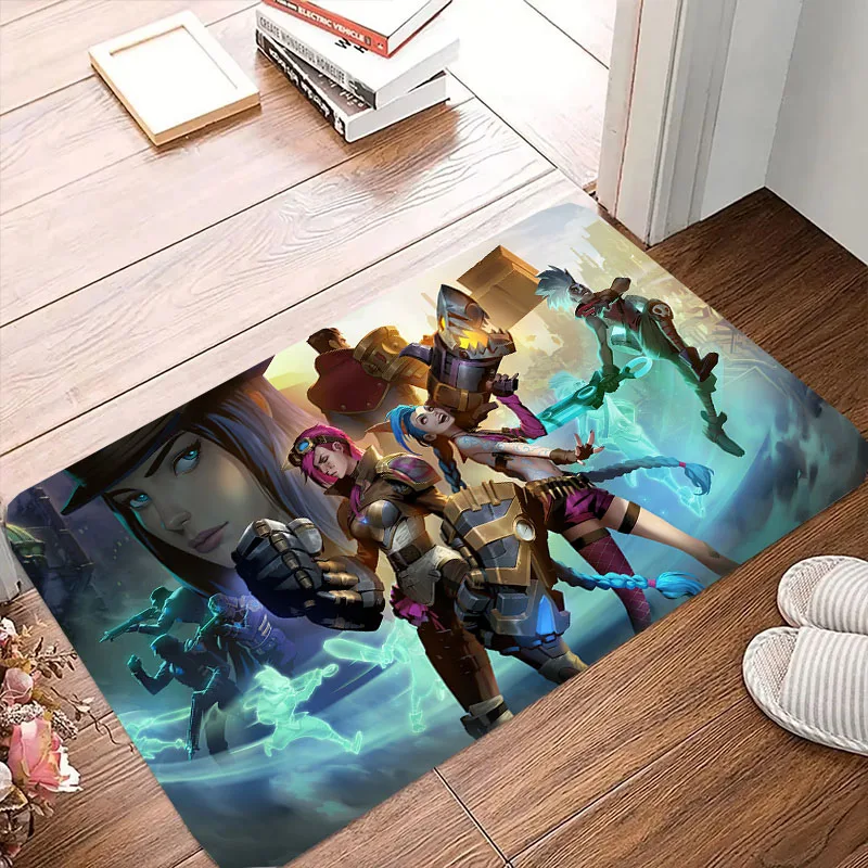 Jinx arcane mat rectangle Bath Mat Arcane League of Legends Anime Doormat Living Room Carpet Balcony Rug Home Decoration