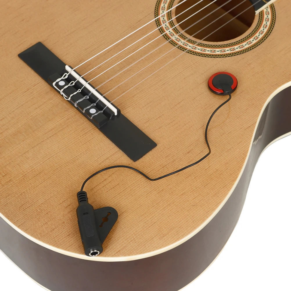 

s Acoustic Pickup for Guitar Violin Ukulele Mandolin Banjo Microphone EQ Patch No Hole Easy Install Portable