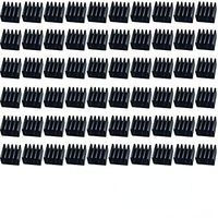 60/30pcs Mini Heatsink Kit Cooler Heat Sink for Cooling VRM Stepper Driver MOSFET VRam Regulators (8.8mmx8.8mmx5mm) Black
