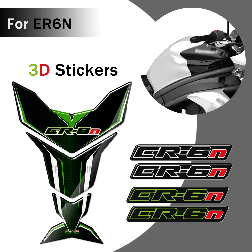 

For Kawasaki ER6N ER-6N Emblem Badge Protection Accessory ER 6N Motorcycle Tank Pad Protector Fairing Decal Stickers
